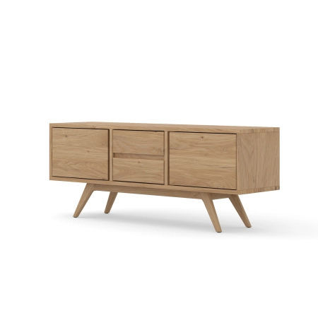 Komoda z litego drewna 190 × 70 × 50 cm – 2 szafki i 2 szuflady